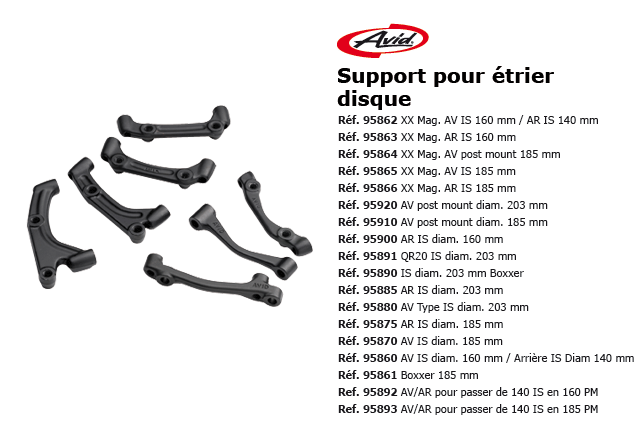 Supports pour etrier disque