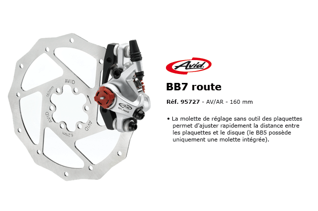 Freins a disques mecaniques BB7 pour Route Avid
