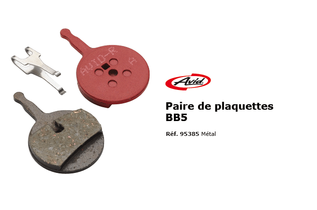 Plaquettes de plaquettes BB5 Avid