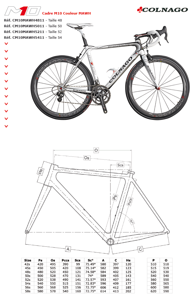 Colnago Cadre M10 Couleur MAWL