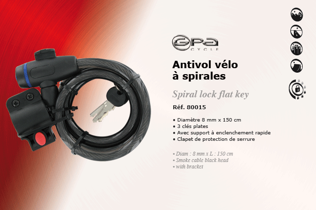 GPA Cycles Antivol a Spirale