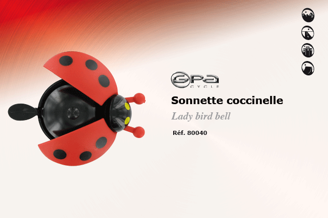 GPA Cycles Sonnette Coccinelle
