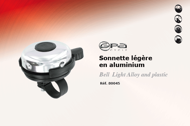 GPA Cycles Sonnette légére en aluminium