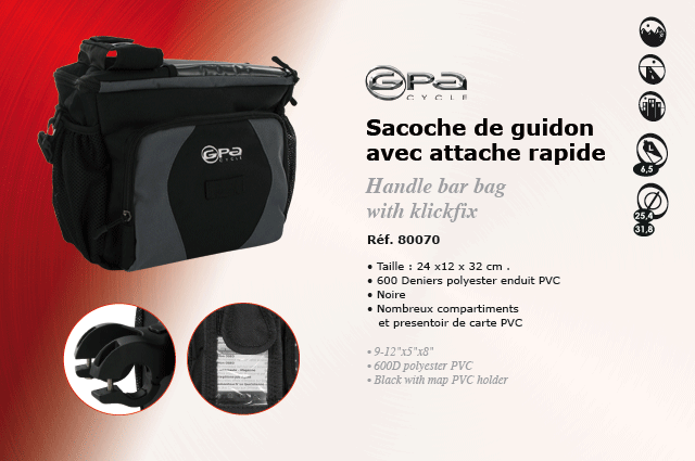 GPA Cycles bagagerie velo Sac de transport pour velo