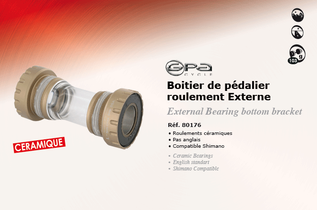 GPA Cycles Boiiter de pedalier roulement externe