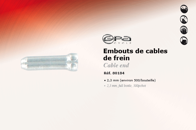 GPA Cycles embout de cables de frein