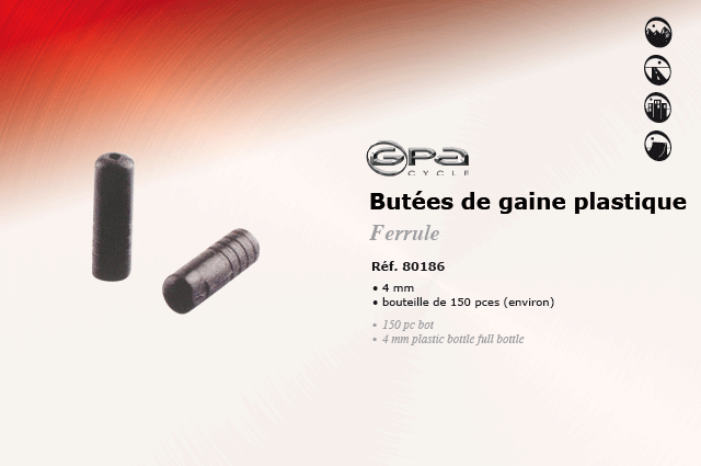 GPA Cycles Embout de gaine plastique