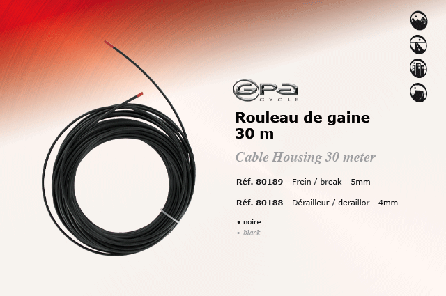 GPA Cycles Rouleau de cable 30m