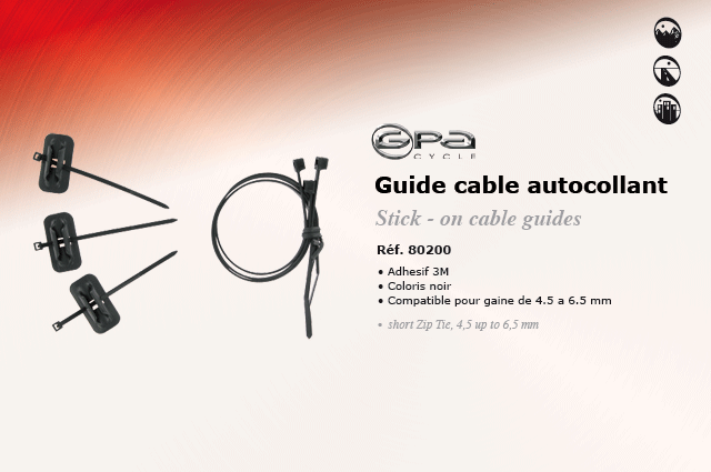 GPA Cycles Guide cable auto collant