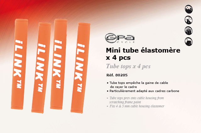 GPA Cycles Mini tube élastomère x 4 pcs