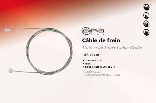 GPA Cycles Câble de frein