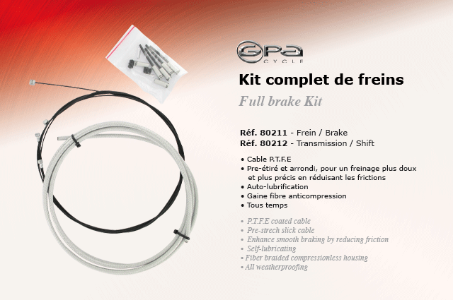 GPA Cycles Kit complet de freins
