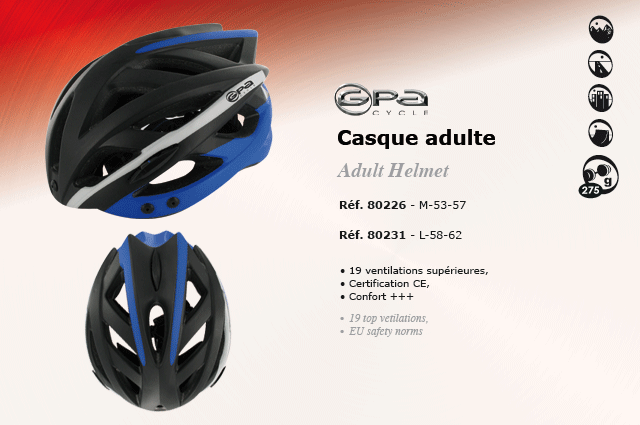 GPA Cycles Casque adulte