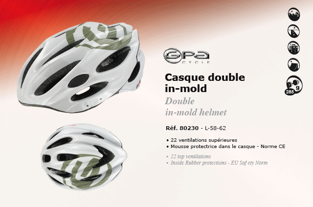 GPA Cycles Casque double in-mold