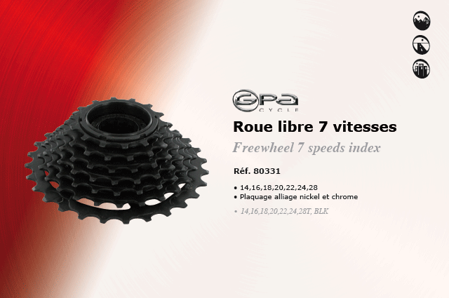 GPA Cycles Roue libre 6 vitesses