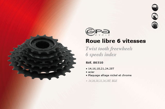 Roue libre CYCLO compétition 6V 13/26 - CYCLO - 95240 - Troc Vélo