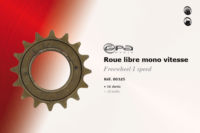 GPA Cycles Roue libre mono vitesses