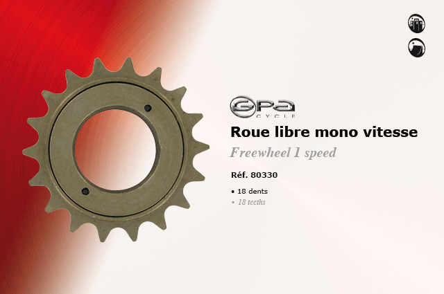 GPA Cycles Roue libre mono vitesses