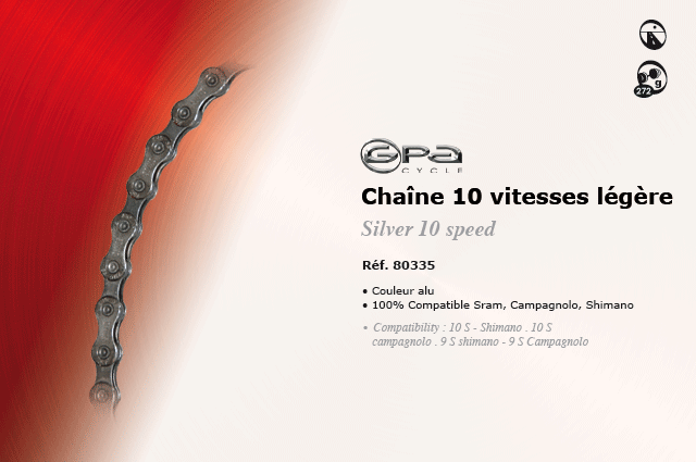 GPA Cycles Chaine 10 vitesses 