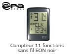 Compteur 11 fonctions sans fil EON noir sans Gpa Cycle