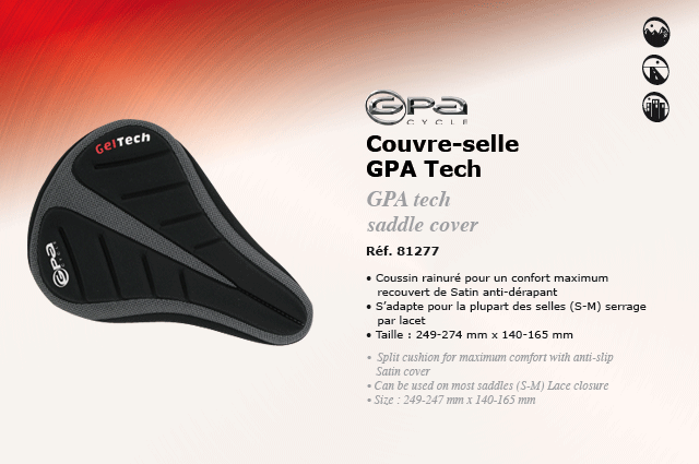 GPA Cycles Couvre selles GPA Tech