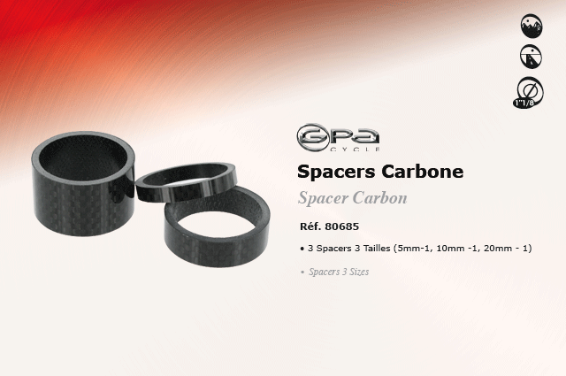 GPA Cycles Spacers carbone
