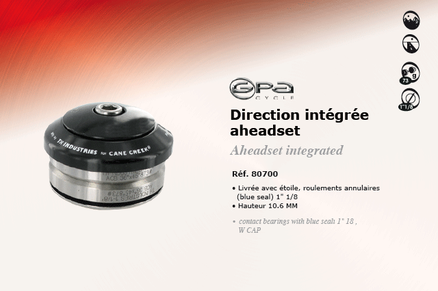 GPA Cycles Direction integree aheadset