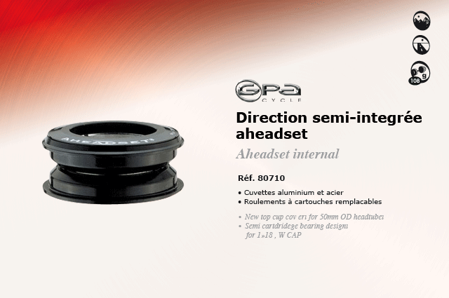 GPA Cycles Direction semi integree aheadset