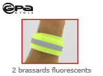 2 brassards fluorescents tissus Gpa Cycle