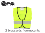 Gilet de securite 2 bandes reflechissantes Gpa Cycle