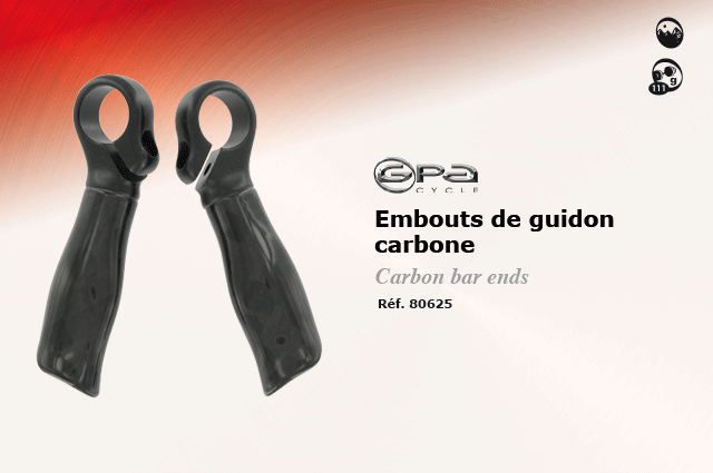 GPA Cycles Embouts de Guidon carbone