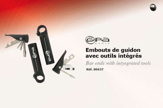GPA Cycles Embouts de Guidon avec outils integres