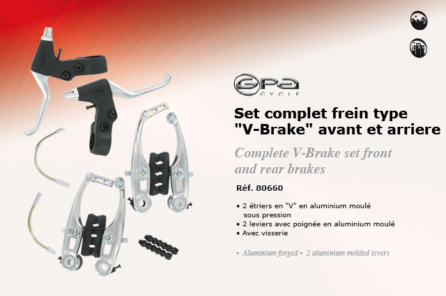 GPA Cycle Set complet frein type V-Brake avant et arrière