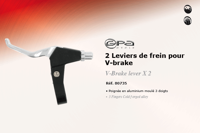 GPA Cycle 2 Leviers de frein pour V-brake