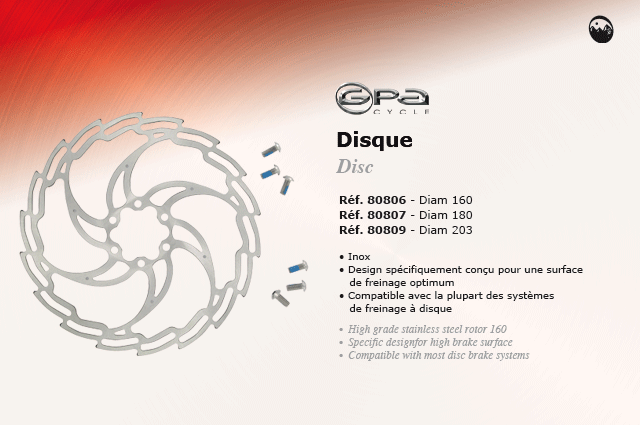 GPA Cycle disque rouge