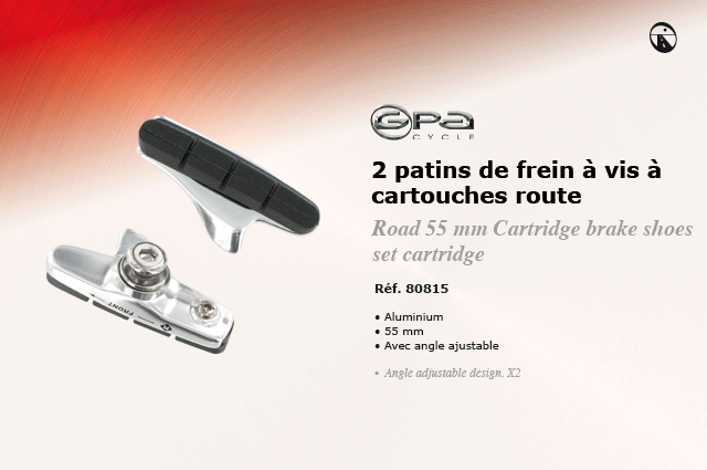 GPA Cycles 2 patins de frein a vis a cartouche route