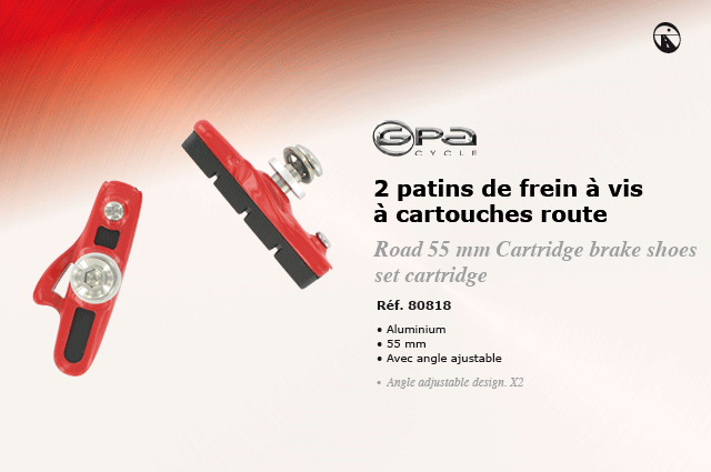 GPA Cycles 2 patins de frein a vis à cartouche route