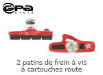 2 patins de freins a vis a cartouche route Gpa Cycle