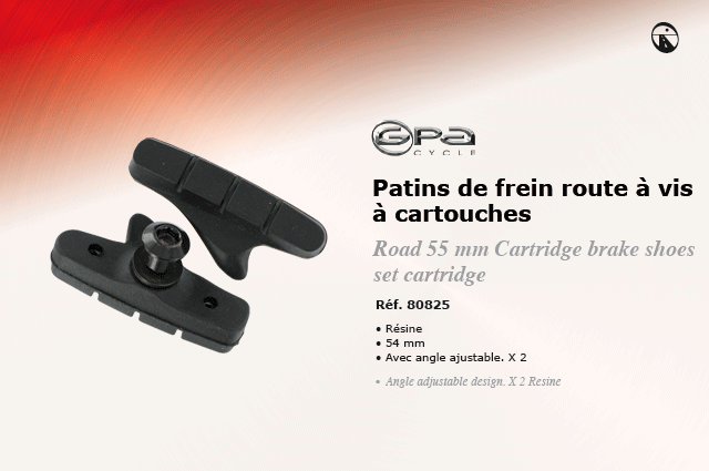 GPA Cycles Patins de frein a vis à cartouches
