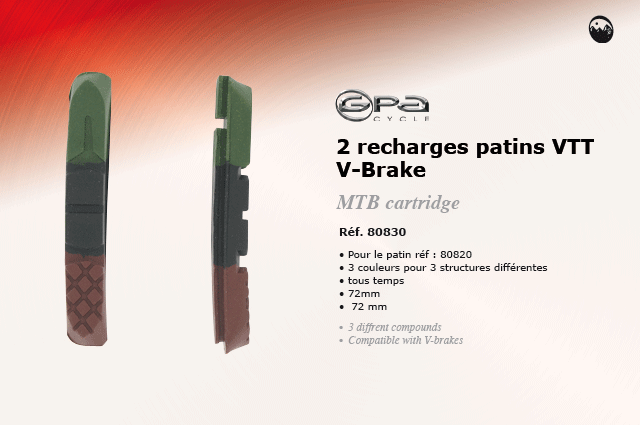 GPA Cycle 2 recharges patins VTT V-Brake