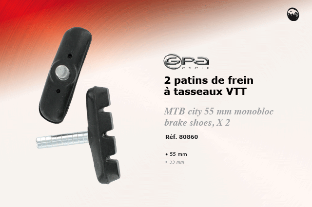 GPA Cycle 2 patins de freins à tasseaux VTT
