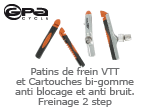 patins de frein vtt et cartouche bi gomme anti blocage et anti bruit freinage 2 step Gpa Cycle