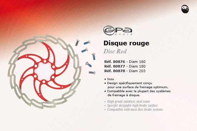 GPA Cycle disque rouge