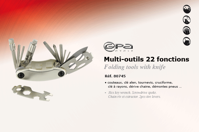 GPA Cycles Multi Outils 22 fonctions