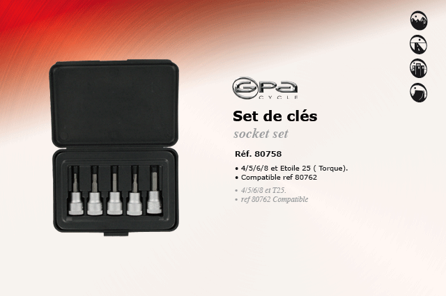 GPA Cycles Set de clés