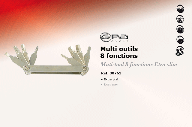 GPA Cycles Multi Outils 8 fonctions