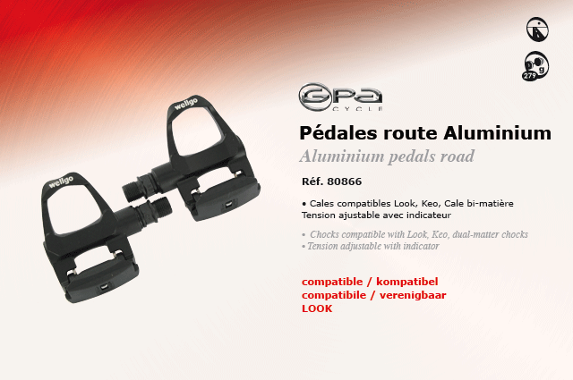 GPA Cycles Pedales route aluminium