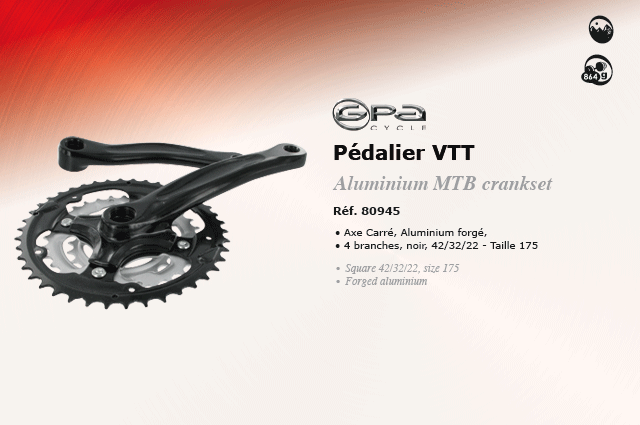 GPA Cycles Pedalier VTT