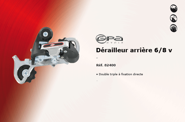 GPA Cycles Derailleur arriere 6/8v