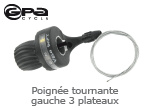 Poignees tournaute gauche 3 plateaux Gpa Cycle